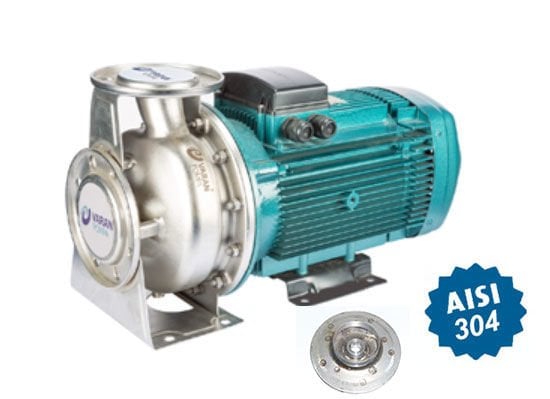 Varan CA65-40-160/4.0T Komple Paslanmaz AISI 304 Kapalı Fanlı Santrifüj Pompa Trifaze 5.5 Hp 39 mss 40 m³/h