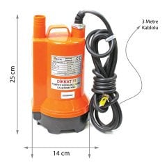 Water Sound 24 Volt Dc Drenaj Dalgıç Pompa 7 Mt Yükseklik 7.5 m³/h
