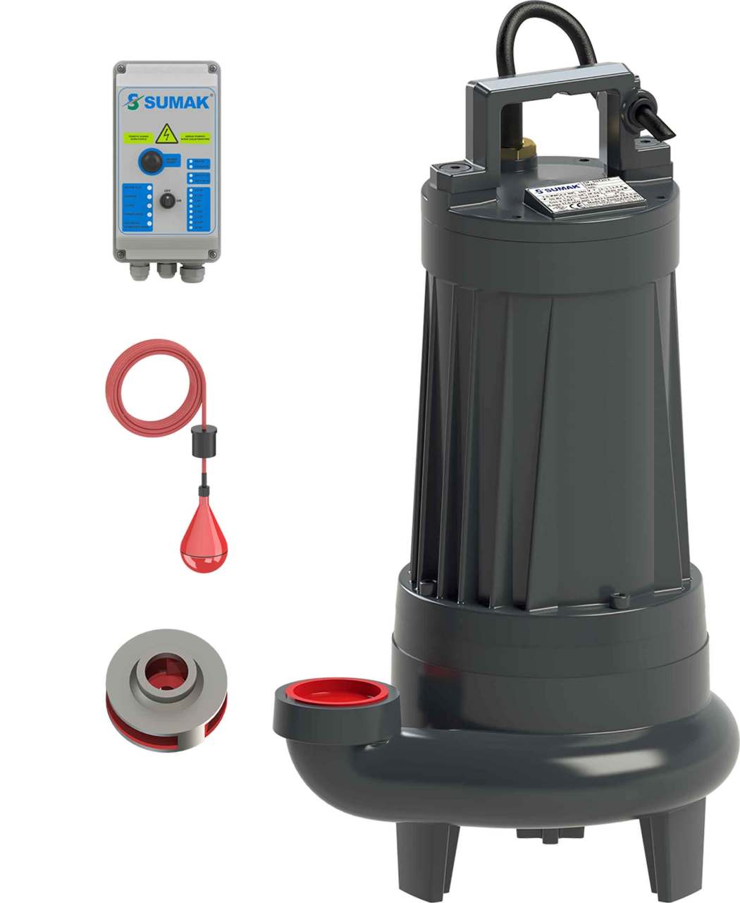 Sumak SDT 20/3 Foseptik Dalgıç Pompa Trifaze (380V) 2.2 Hp