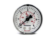 Pakkens 0-6 Bar 63 mm Arkadan Bağlantılı Kuru Manometre G 1/4 inç