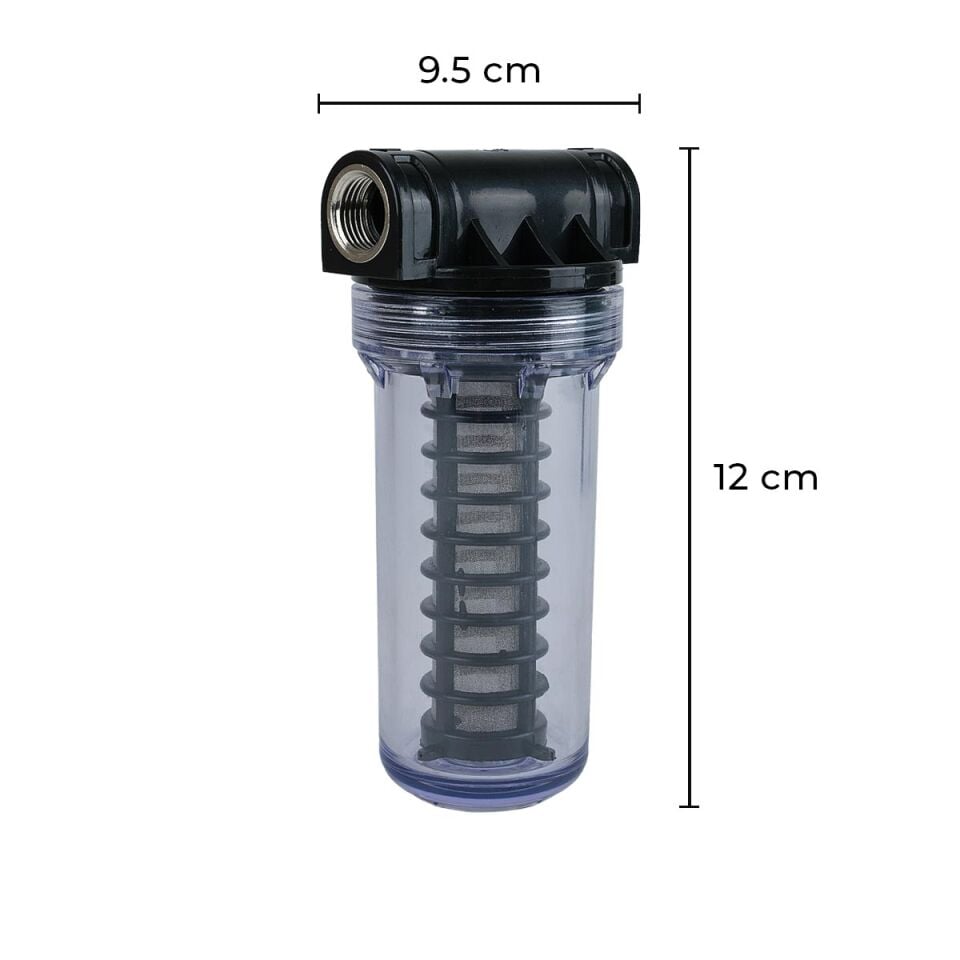 Filtek 5'' Yıkanabilir Paslanmaz Mazot Süzme Filtresi 1/2 inc 100 Mikron