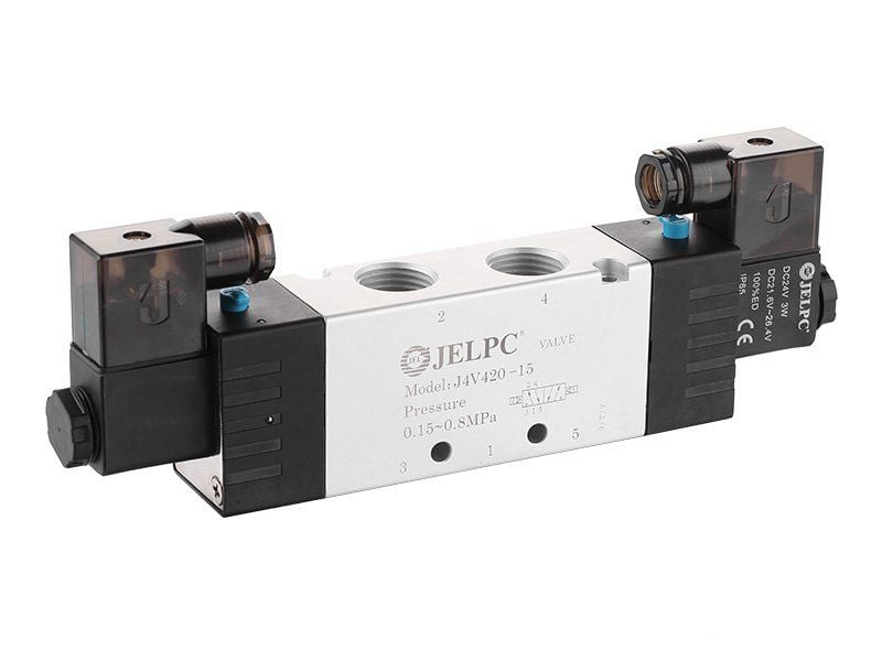 Jelpc 4V420 Pnömatik Yön Kontrol Valfi 5/2 Çift Bobin