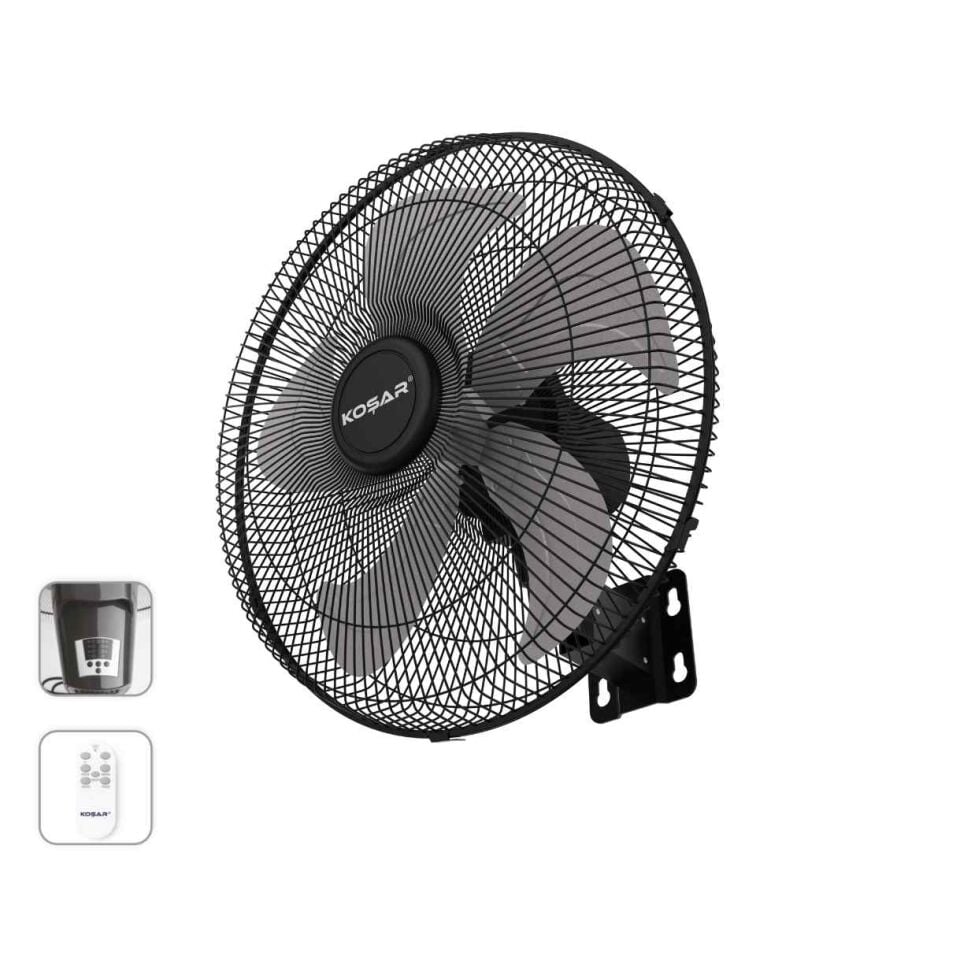 Koşar KSV-DK500 Sanayi Tipi Vantilatör Duvar Tipi Uzaktan Kumandalı 50 cm