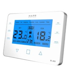 Mars S40 Kablosuz Dijital Programlanabilir Oda Termostatı Yüksek Hassasiyetli Beyaz