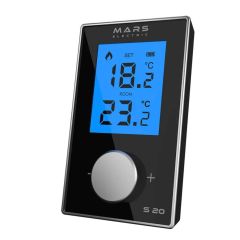 Mars S20X *KABLOLU* Dijital Oda Termostatı Yüksek Hassasiyetli Siyah