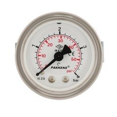Pakkens 0-1 Bar 63 mm Arkadan Bağlantılı Panotipi Kuru Manometre G 1/4 inç