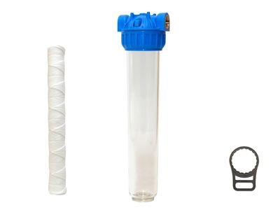 Aquafer 20 inç İp Sargılı Su Filtresi 3/4 inc 20 Mikron