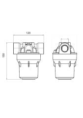 Aquafer 3 inç Yıkanabilir Filtre 3/4 inc 50 Micron Tortu Pislik Tutucu Filtre