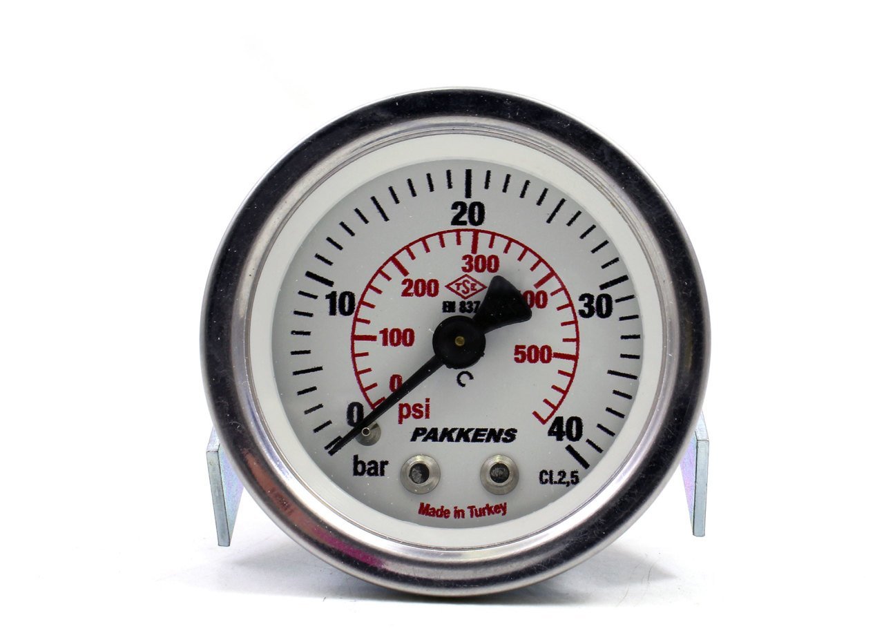 Pakkens 0-40 Bar 63 mm Arkadan Bağlantılı Panotipi Kuru Manometre G 1/4 inç