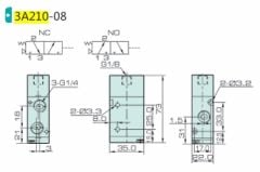 Jelpc 3A210 Pnömatik Yön Kontrol Valfi 3/2 Tek Hava Kontrol