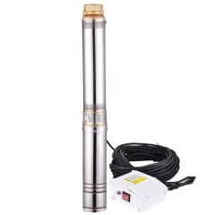 Vortex 0.75 Hp Dalgıç Pompa 3'' 75 mm Dış Çap 15 Metre Kablolu  54 mss  2.8 m³/h