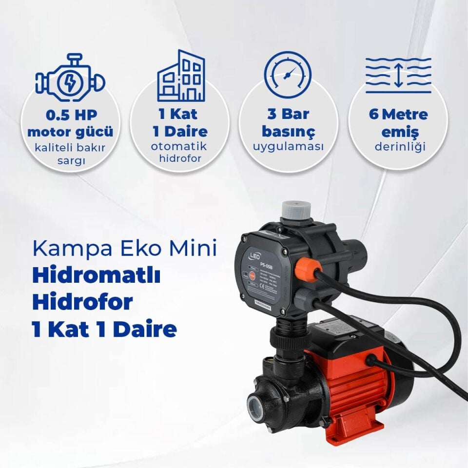 Kampa Eko Mini Hidromatlı Hidrofor 1 Kat 1 Daire