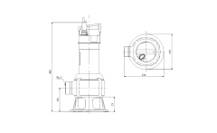 Grundfos UNILIFT AP35B.50.08.3V Paslanmaz Gövdeli Vortex Çarklı Kirli Su Drenaj Dalgıç Pompa 380V