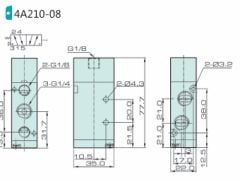 Jelpc 4A210 Pnömatik Yön Kontrol Valfi 5/2 Tek Hava Kontrol