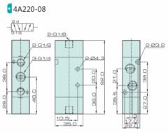 Jelpc 4A220 Pnömatik Yön Kontrol Valfi 5/2 Çift Hava Kontrol