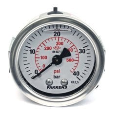 Pakkens 0-40 Bar 50 mm Arkadan Bağlantılı Panotipli Gliserinli Manometre G 1/4 inç