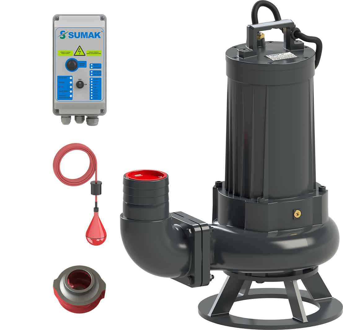 Sumak SDTK 100/4 Foseptik Dalgıç Pompa Trifaze (380V) 10HP