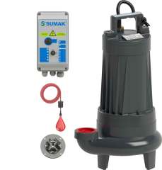 Sumak SBRT 75/2-P Parçalayıcı Bıçaklı Foseptik Dalgıç Pompa Trifaze (380V) 7.6HP