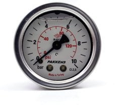 Pakkens 0-10 Bar 63 mm Arkadan Bağlantılı Gliserinli Manometre G 1/4 inç