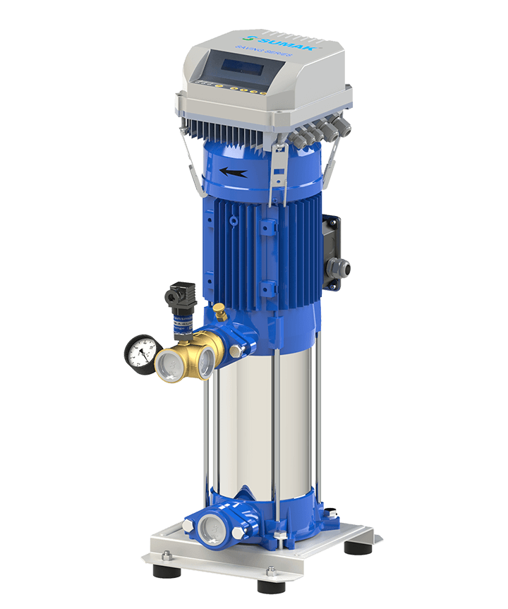 Sumak SHT8A 400/10-FK Düşey Milli Kademeli Frekans Kontrollü Hidrofor 20 KAT 18 DAİRE