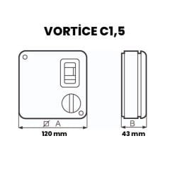 Vortice C 1,5 Elektronik Hız Anahtarı, Dimer, Max. 1.5 Amper