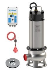 Sumak SDT 40/2 İNOX Komple Paslanmaz Kirli Su Dalgıç Pompa 380 Volt 4 Hp 23.5 Mss