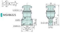 Jelpc MSV86321 Pnömatik Yön Kontrol Valfi 3/2 Mekanik Kontrollü