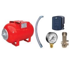 50 Litre Yatay Ayaklı Hidrofor Kiti, Hidrofor Bağlantı Takımı