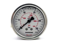 Pakkens 0-25 Bar 100 mm Arkadan Bağlantılı Panotipi Gliserinli Manometre G 1/2 inç