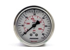 Pakkens 0-60 Bar 100 mm Arkadan Bağlantılı Panotipi Gliserinli Manometre G 1/2 inç