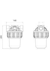 Aquafer 5'' Tombul Yıkanabilir Kartuşlu Filtre Takımı 1/2 inc 50 Micron