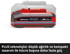 Einhell 18 V 4.0 Ah SEALED Power X-Change PLUS (Su ve toz geçirmez, IP57 koruma sınıfı, tüm Power X-Change cihazları ile uyumlu, şarj cihazı dahil değildir)