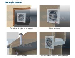 Aircol 200lük Banyo, Wc, Tuvalet Fanı / Aspiratörü 350 m³/h - Aircol 200