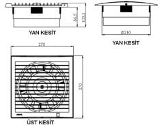 Aircol 200lük Banyo, Wc, Tuvalet Fanı / Aspiratörü 350 m³/h - Aircol 200
