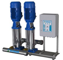 Sumak SHTP8 B 300/10 Düşey Milli Kademeli Çift Pompalı Paslanmaz Hidrofor 11 KAT 48 DAİRE