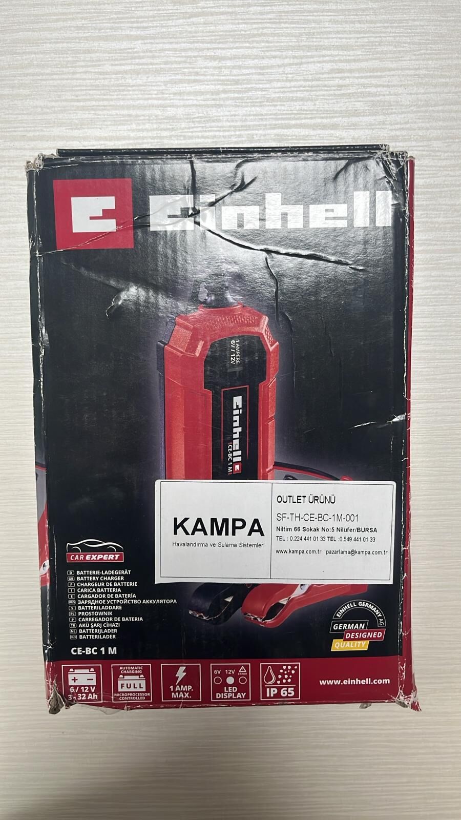 Einhell CE-BC 1M Akıllı Dijital Akü Şarj Cihazı 3-32 Ah 6/12 Volt 1 Amper (Outlet) - SF-TH-CE-BC-1M-001