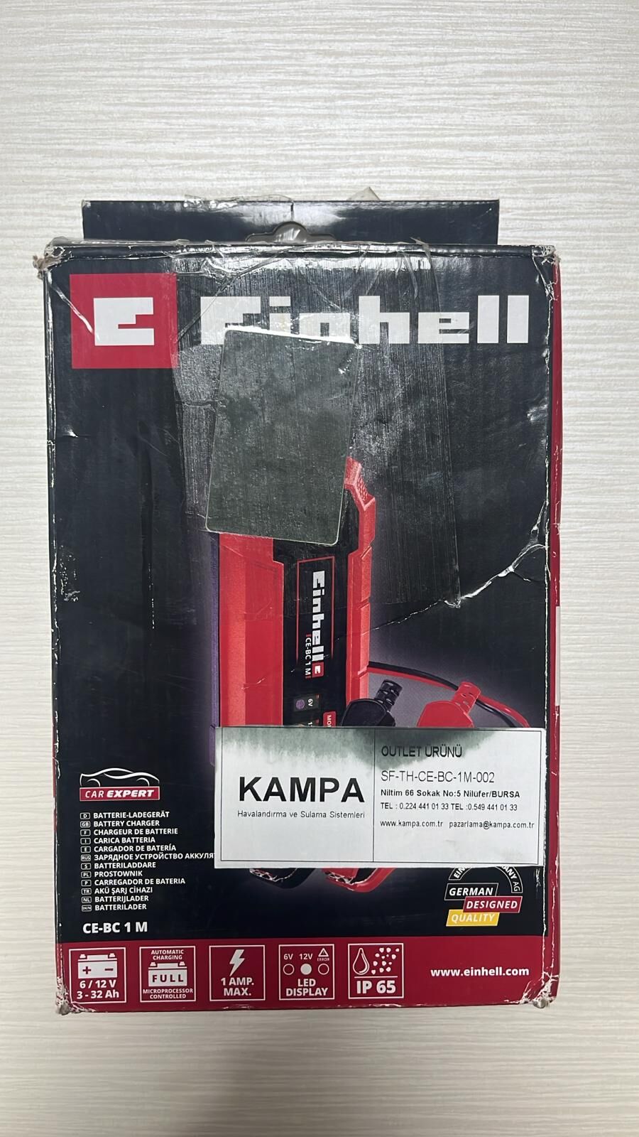 Einhell CE-BC 1M Akıllı Dijital Akü Şarj Cihazı 3-32 Ah 6/12 Volt 1 Amper (Outlet) - SF-TH-CE-BC-1M-002