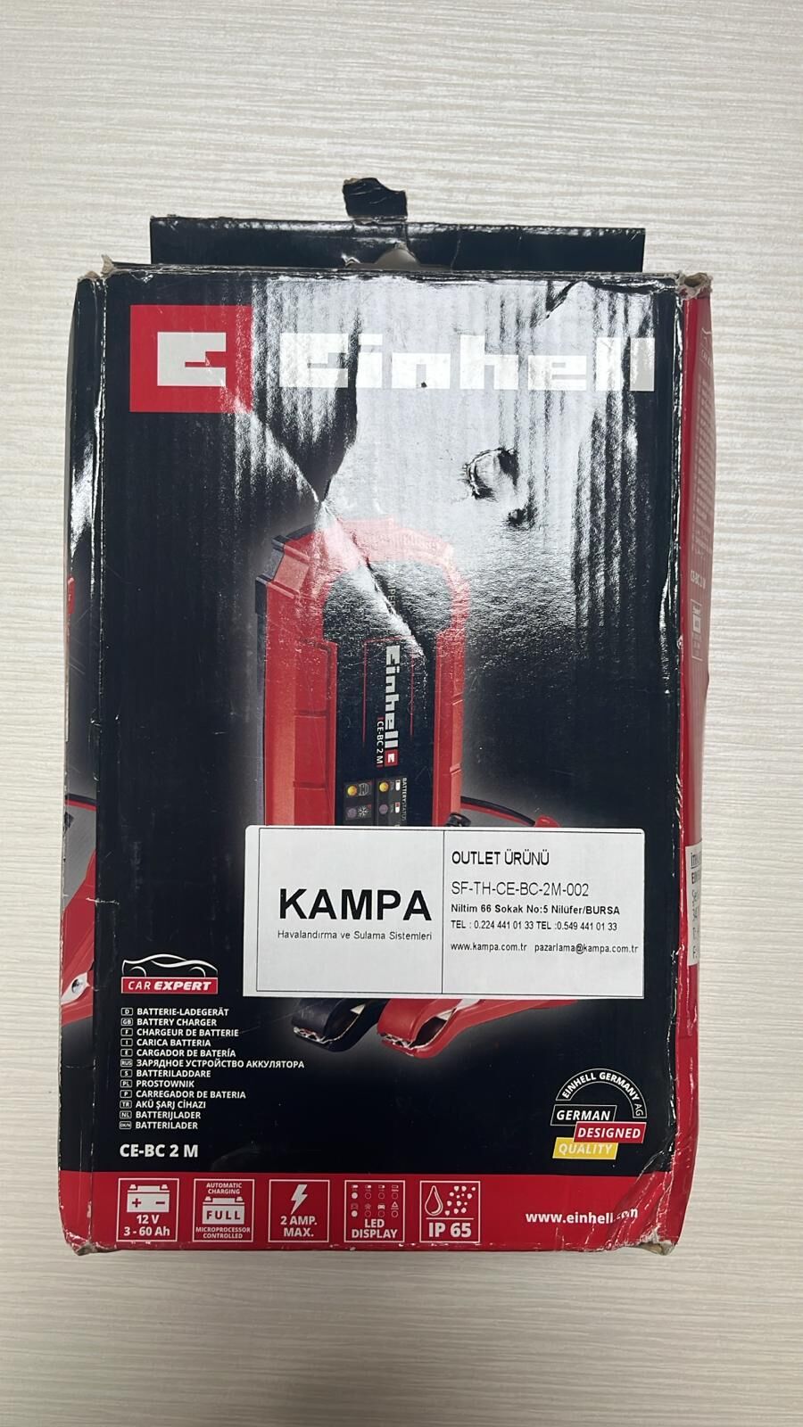 Einhell CE-BC 2M Akıllı Akü Şarj Cihazı 12 Volt 3-60 Ah 2 Amper(Outlet) - SF-TH-CE-BC-2M-002