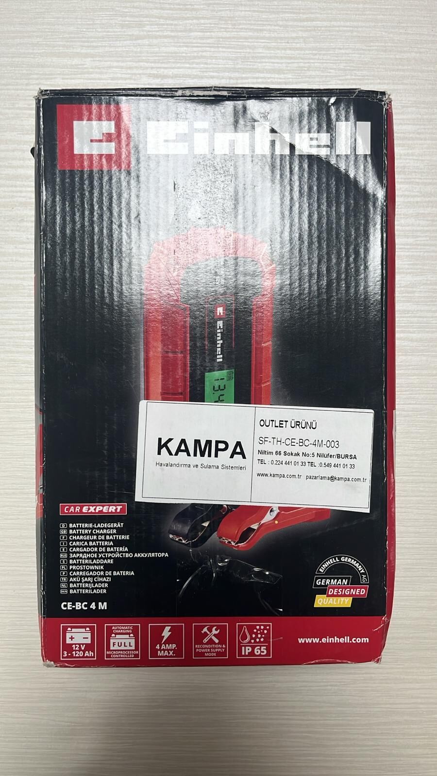 Einhell CE-BC 4M Akıllı Dijital Akü Şarj Cihazı 3-120 Ah 12 Volt 4 Amper(Outlet) - SF-TH-CE-BC-4M-003