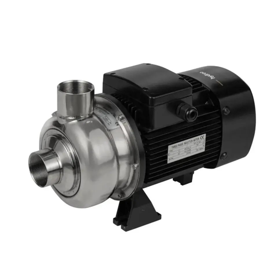 Hydroo MXO 18/1.1 Komple Paslanmaz AISI304 Açık Fanlı Santrifüj Pompa Trifaze 1.5 Hp 11 mss 25 m³/h