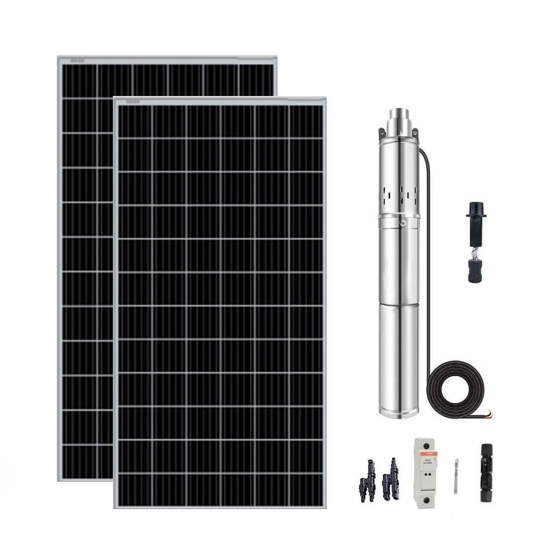 3 inch 48V Fırçasız Dc Dalgıç Pompa Panel Set 750 Watt 90 mss