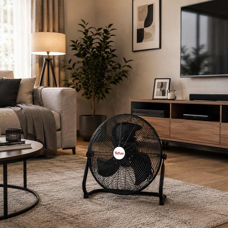 Kaşkar TX-20-F (FF500A) Yer Tipi Vantilatör Ayaklı 50cm 3 Hız Kademeli Siyah