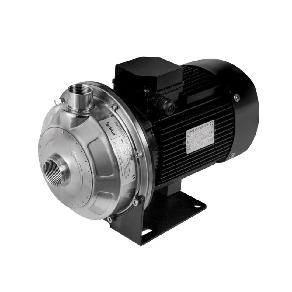 Hydroo MXO 35/2.2 Komple Paslanmaz AISI304 Açık Fanlı Santrifüj Pompa Trifaze 3 Hp 15 mss 50 m³/h