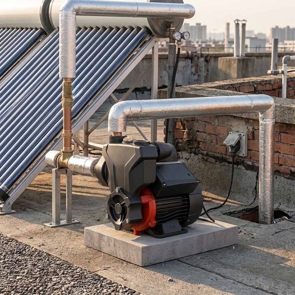 LEO APSm37AT Sıcak Su Hidroforu, Güneş Enerji Pompası 0.5 HP - 2 Kat 2 Daire