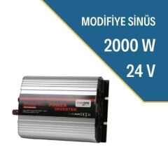 CARSPA Güneş Enerji Sistemi İnverteri, Solar Enerji İnverteri 2000W-24V Modifiye Sinüs İnverter