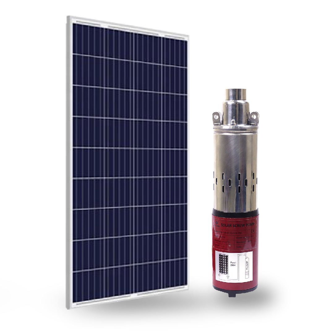 24 Volt Dc Solar Güneş Enerjili Dalgıç Pompa 250W 15 Mt Kablolu Panel Set