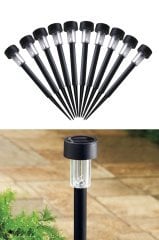 Solar Bahçe Lambası Aydınlatma Saplama 10 Adet Güneş Enerji