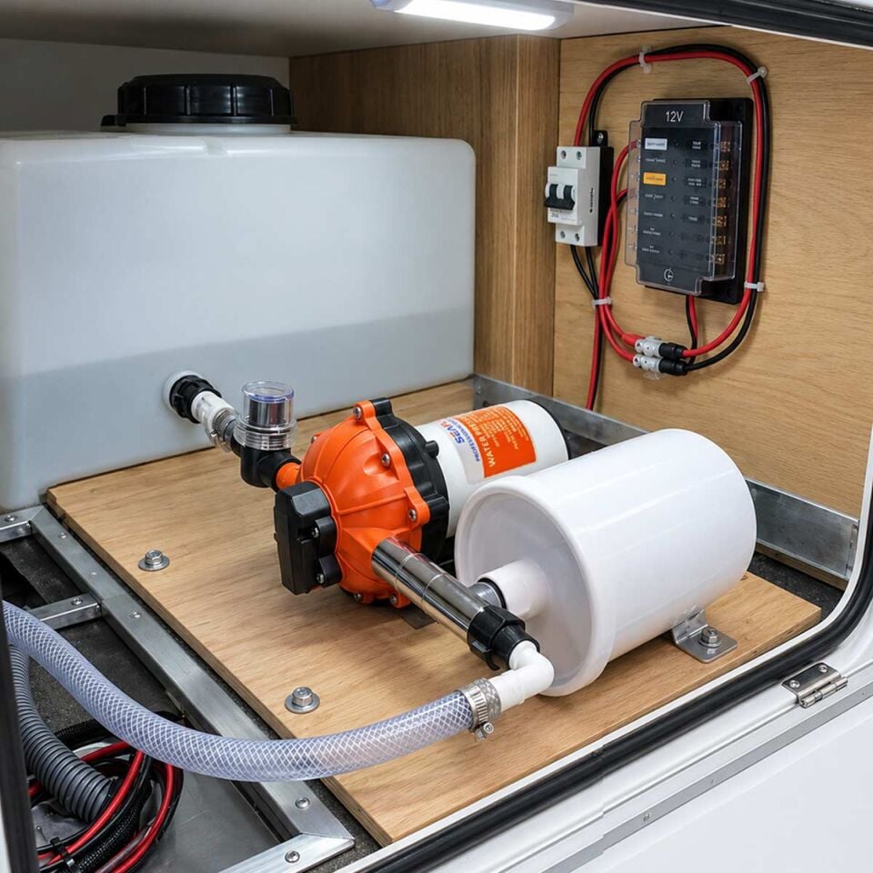 Seaflo 12 Volt 2 Lt Tanklı Otomatik Hidrofor, Tekne, Yat, Karavan Hidroforu Pompası