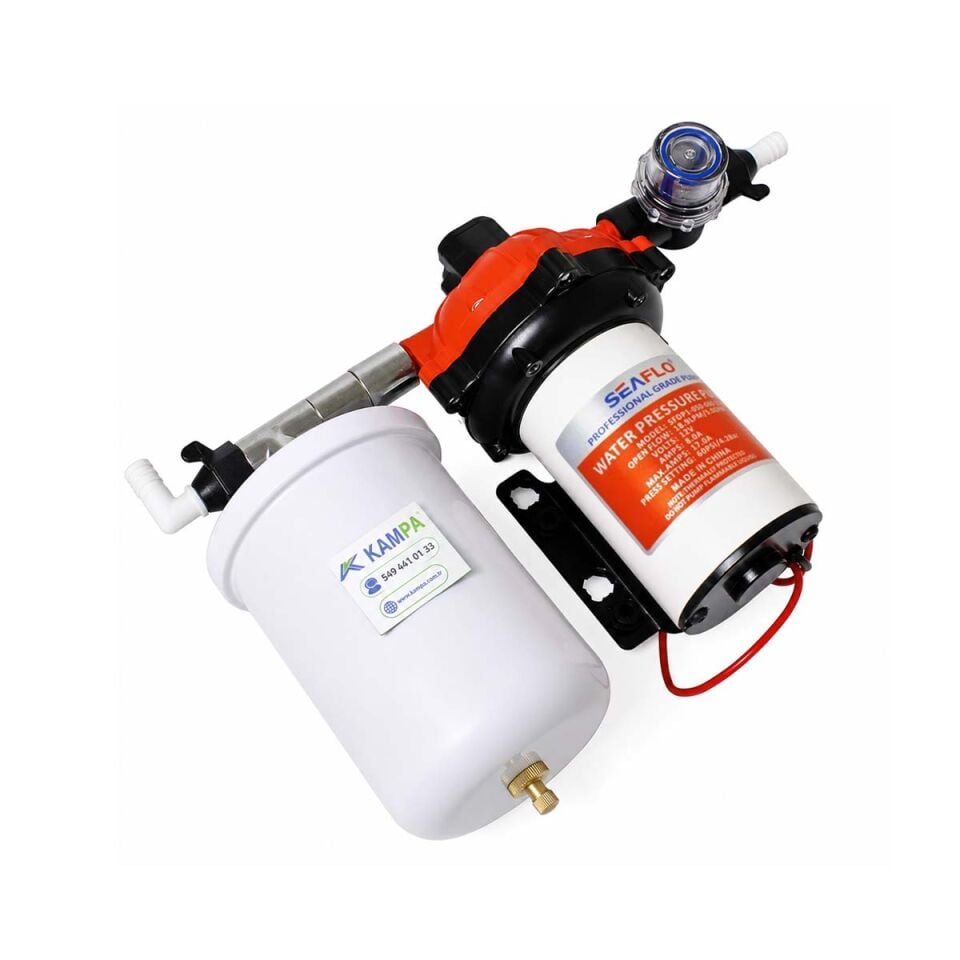 Seaflo 12 Volt 2 Lt Tanklı Otomatik Hidrofor, Tekne, Yat, Karavan Hidroforu Pompası