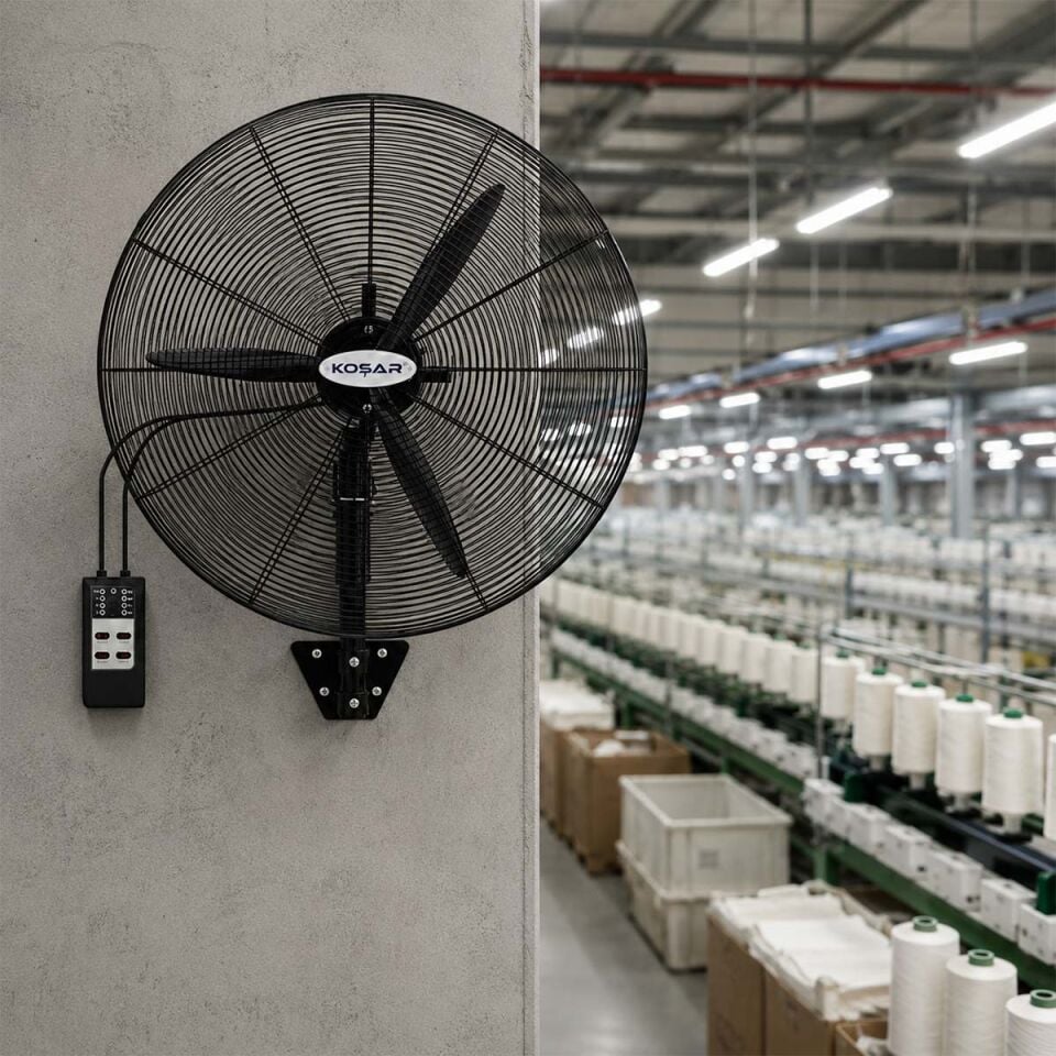 Koşar KSV 650 Kumandalı Sanayi Duvar Tipi Endüstriyel Vantilatör 65 cm